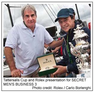 Tattersalls Cup and Rolex presentation for SECRET MEN'S BUSINESS 3, Photo credit: Rolex / Carlo Borlenghi